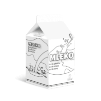 MLEKO – pudełko-kolorowanka do złożenia – PDF do pobrania