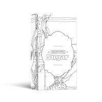 SUGAR – pudełko-kolorowanka do złożenia – cukier po ANGIELSKU – PDF do pobrania