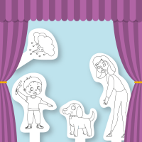 TEATRZYK KUKIEŁKOWY – kolorowanka – “Burzowa PSYgoda” – PDF do pobrania