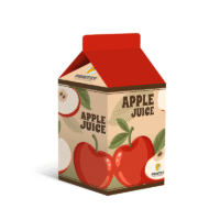 APPLE JUICE – pudełko do złożenia – sok jabłkowy po angielsku – PDF do pobrania