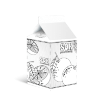 SOK POMARAŃCZOWY – pudełko-kolorowanka do złożenia – PDF do pobrania