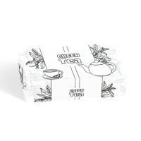 TEA – pudełko-kolorowanka do złożenia – herbata po ANGIELSKU – PDF do pobrania