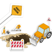 ZESTAW “ROBOTY DROGOWE” do zabawy w miasto – PDF do pobrania