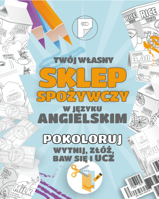 Zeszyt sklep spożywczy po angielsku kolorowanka