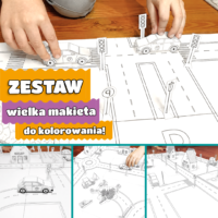ZABAWA w MIASTO – stwórz miasto i pokoloruje je po swojemu