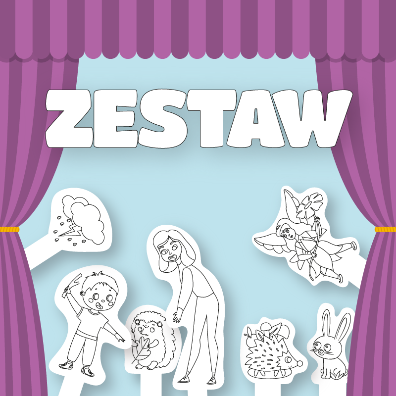 Teatrzyki kukiełkowe kolorowanki