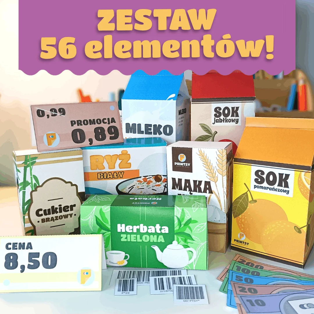 Zabawa w sklep zestaw do druku