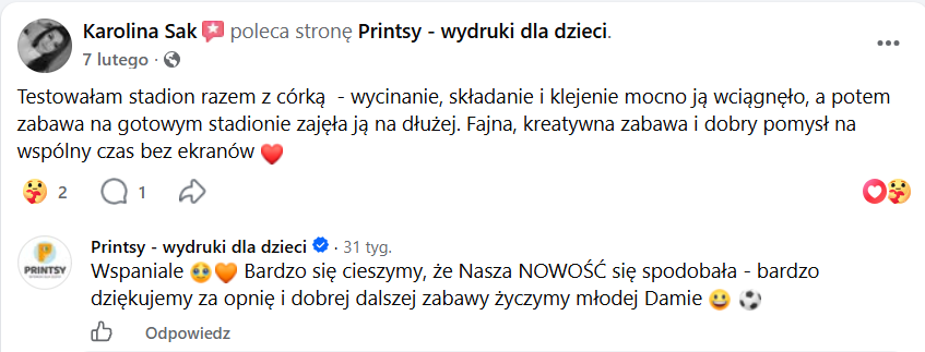 Autentyczna opinia klientki PRINTSY